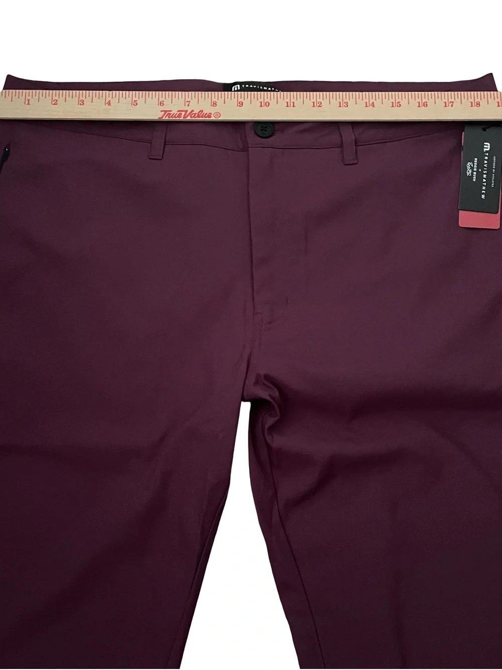 Travis Mathew Sport Mode Jogger Pant Mens Size 36 Mauve Wine Performance Golf